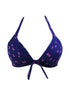 Sexy Anchor Print Navy Retro Tie Front Bikini Top